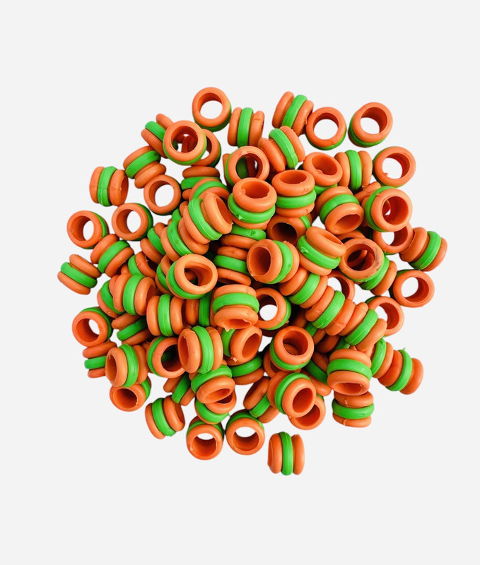 harry enterprises New Design Rubber Leg Band Foot Ring for Pigeon Yellow&Red Pack of 10 Pcs Bird Shoulder Guard(M)