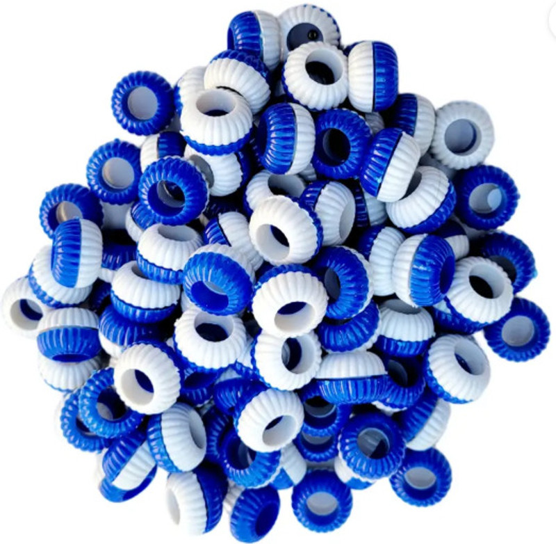 BODY BUILDING 30 PCS WHITE DARK BLUE PLASTIC PIGEON RINGS Bird Shoulder Guard(M)