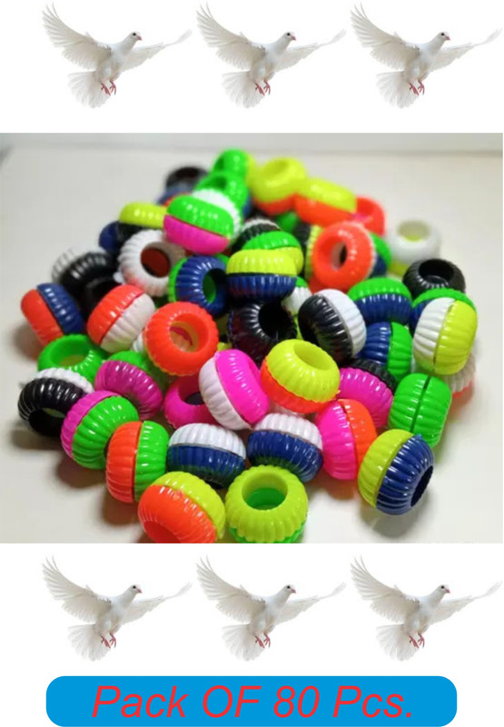 S.Blaze Pigeon foot ring multicolour dual 20 pcs Bird Shoulder Guard Bird Shoulder Guard(M)