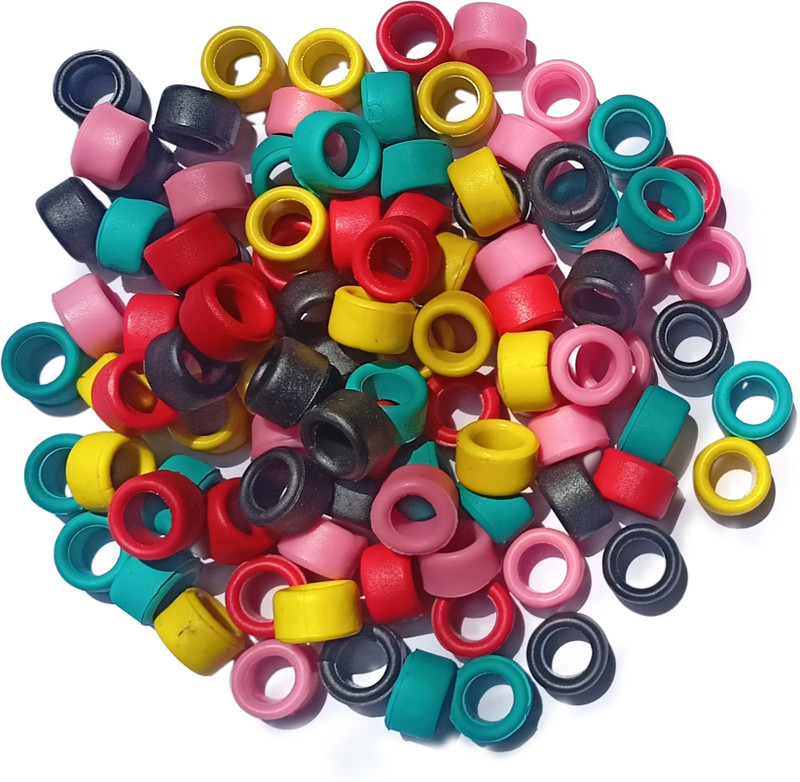 Kailash Pigeon Mix Hard Rubber Wide 60 Pcs Foot Ring Rubber Perch For Bird