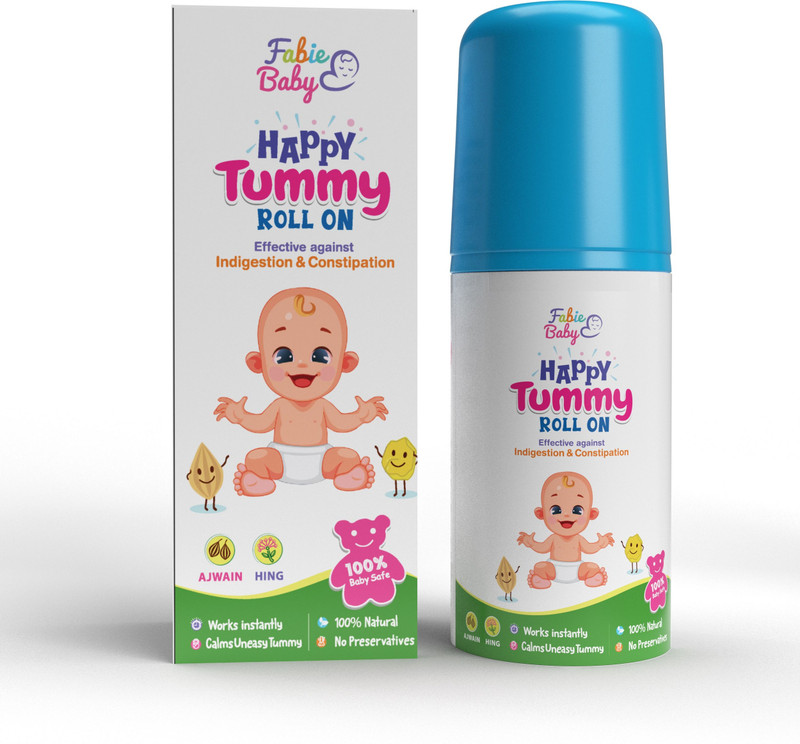 Fabie Baby Tummy Roll On Oil for Colic & Gas Relief with Goodness Hing & Ajwain(Set of 1)