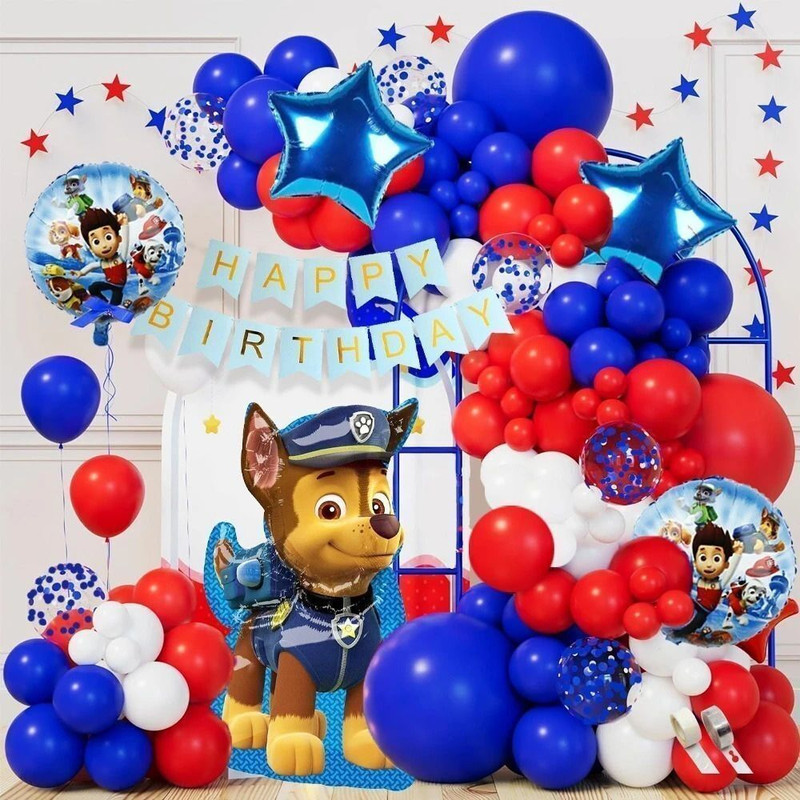 PopTheParty Pop the Party Paw Patrol birthday theme decoration kit(Pack of 43)(Set of 43)