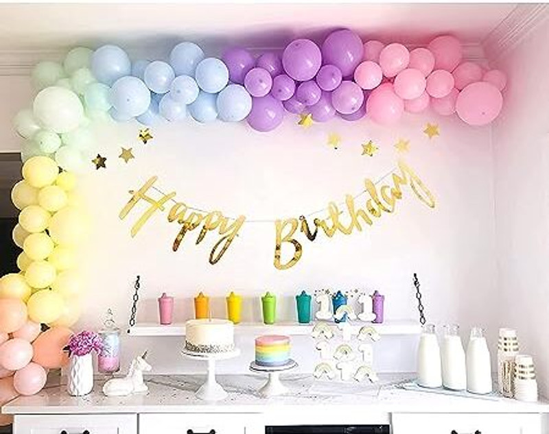 SOLANKI TRADERS Special You Rainbow Theme Balloon Happy Birthday Decoration Items Kit Combo(Set of 95)