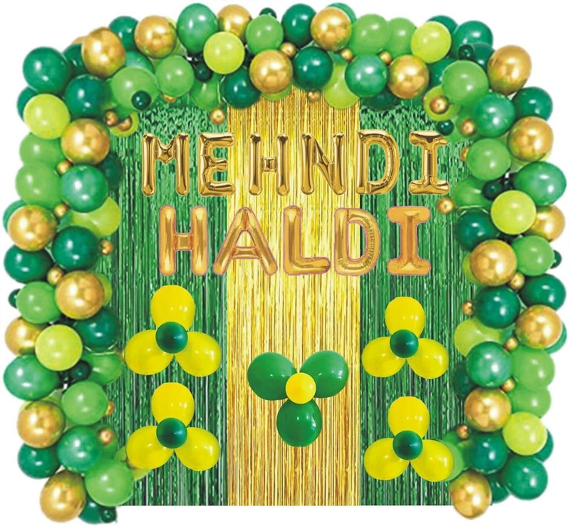 PARTY MIDLINKERZ Haldi Mehndi,Engagement Ceremony Decoration Item For, Men, Women(Set of 45)