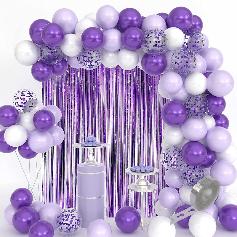 Dinipropz Metallic & Confetti Balloons Garland Arch Kit Decoration for Wedding/Bride to be(Set of 52)