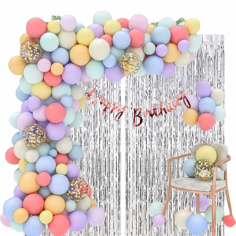 ANILOONS Adoring Pastel Theme Decoration Items Kit- Birthday Celebration for Boys & Girls(Set of 73)