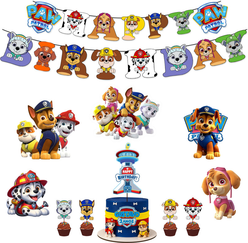 PARTYJOY Decoration Paw Patrol Theme Balloons for Birthday Party Decorations Items(Set of 1)