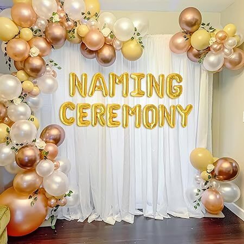 Nisha Enterprises BABY NAMING CEREMONY DECORATION KIT-64 PCS