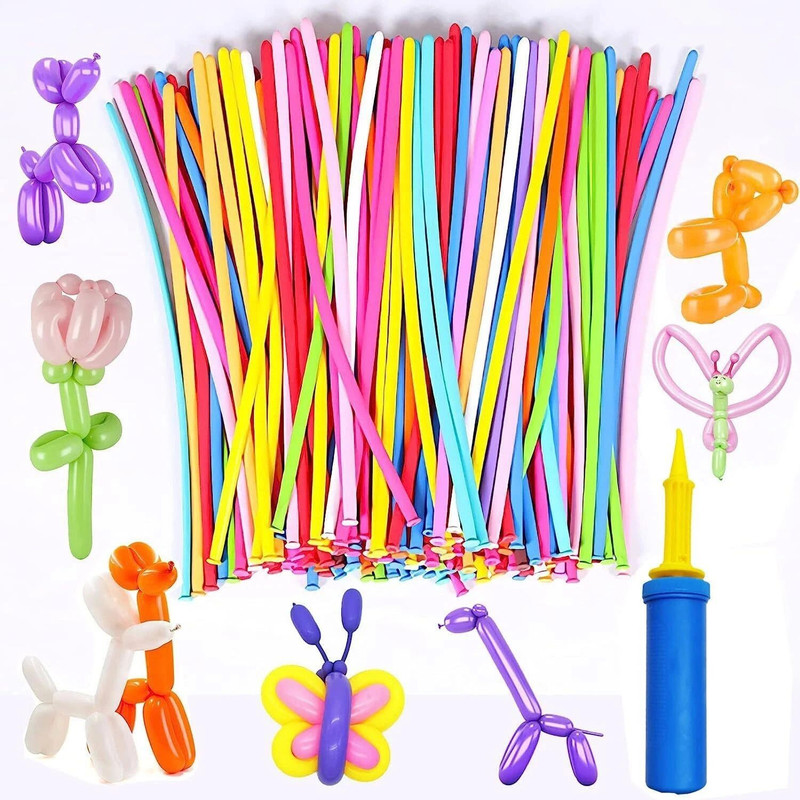 PARTY MIDLINKERZ Rainbow Balloons Decoration Kit Long Balloons For Kids, Baby(Set of 101)