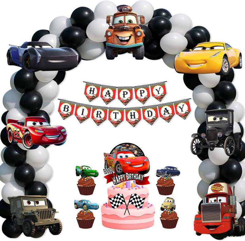 PARTYJOY Car Theme Birthday Decoration Kit for Boys | Happy Birthday Combo(Set of 1)