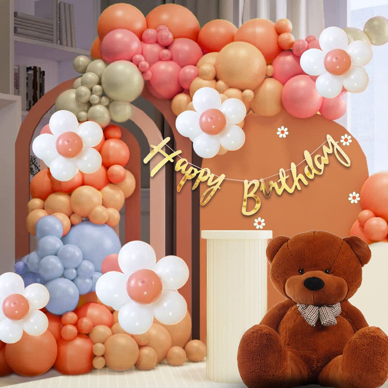 groovy dudz Pastel Birthday Decoration Items-66 Pcs(Set of 66)
