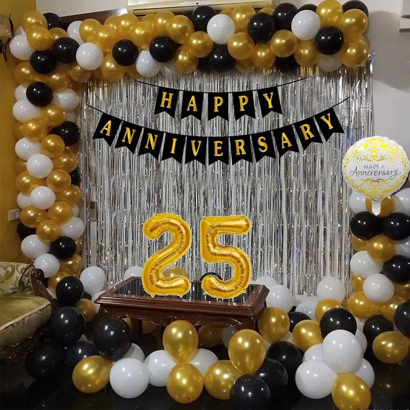 SOI 25th Anniversary Decoration Items Happy Anniversary Round Foil Balloon(Set of 50)