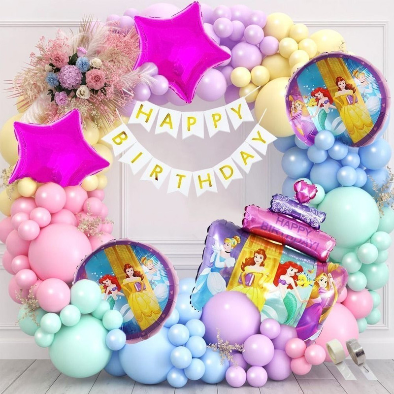PopTheParty Princess Theme Birthday Decorations(Set of 58)