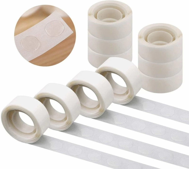 Magic Balloons 400PCS (4 Rolls) Double Sided Balloon Glue for Dots Sticker Adhesive Point Tape(Set of 4)