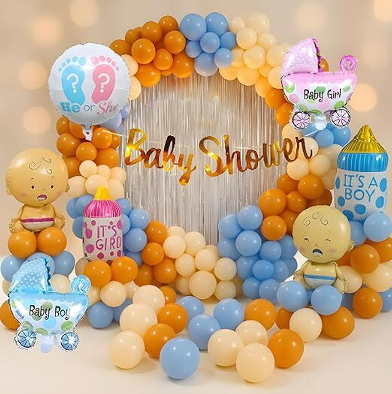 groovy dudz Baby Shower Decoration Items Set-55Pcs(Set of 55)