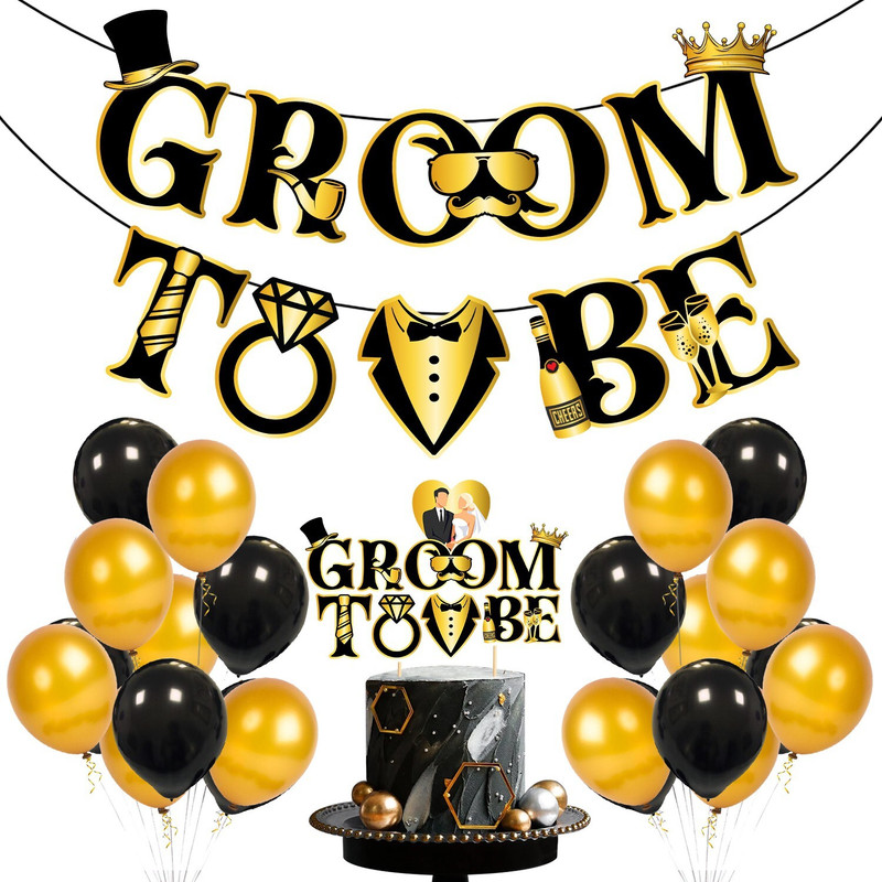 ZYOZI Bachelor Party Decorations for Men, Groom To Be Decorations (Pack of 27)(Set of 27)