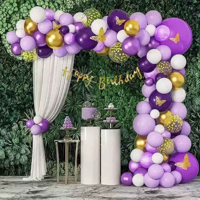 FOOGAA Happy Birthday Decoration items for Birthday Decor with White Curtain(Set of 83)(Set of 83)