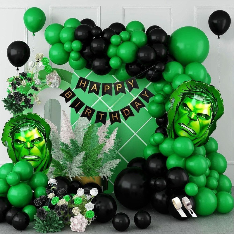 PopTheParty Hulk theme birthday kit for birthday decoration(Set of 55)