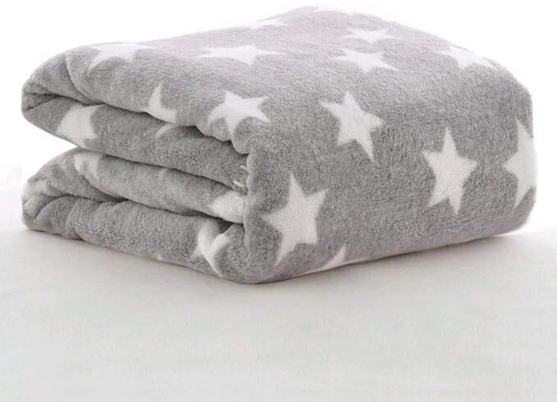 D BABY HOME Printed Crib Crib Baby Blanket for  Heavy Winter(Woollen Blend, Grey)