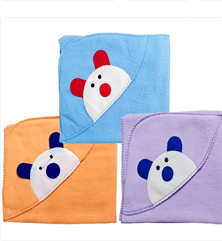 BABY ZONE Terry Cotton 360 GSM Bath Towel(Pack of 3)