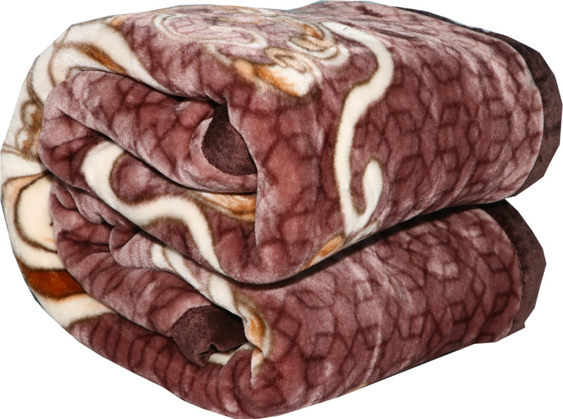 HOMIEE Floral Single Swaddling Baby Blanket for  AC Room(Polyester, Brown)