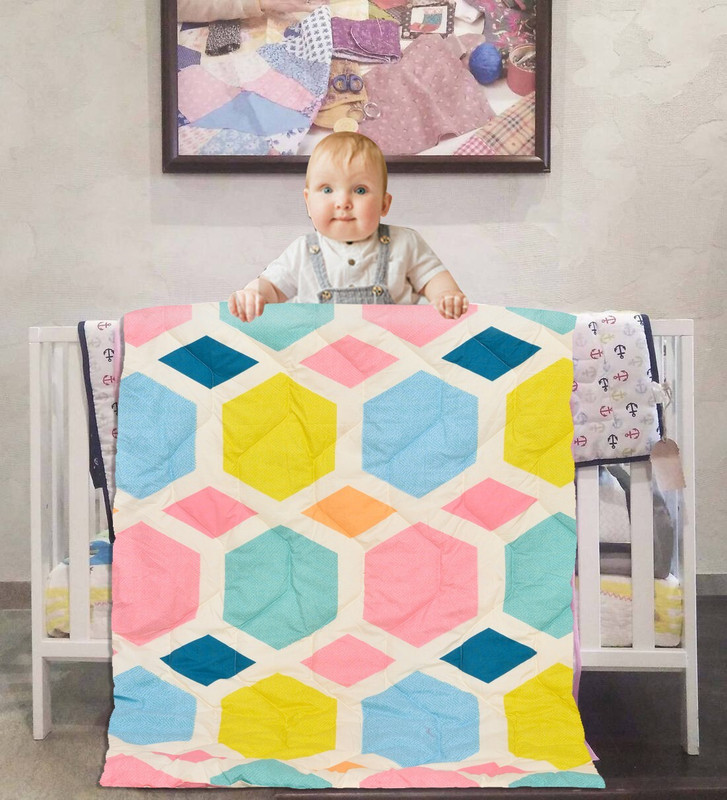 RRC Printed Crib Crib Baby Blanket for  AC Room(Microfiber, Pink,Yellow,Blue,White)