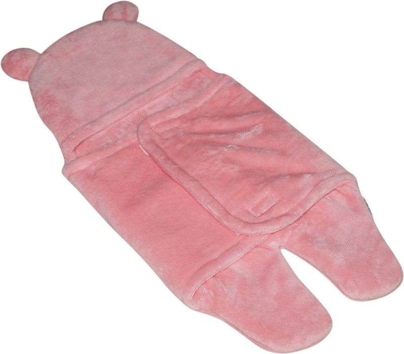 Oscar Home Animal Single Swaddling Baby Blanket for  AC Room(Fur, Pink)