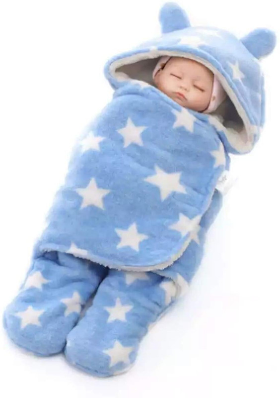 SIDLY PIDLY Self Design Single AC Blanket for AC Room(Microfiber, Sky Blue)