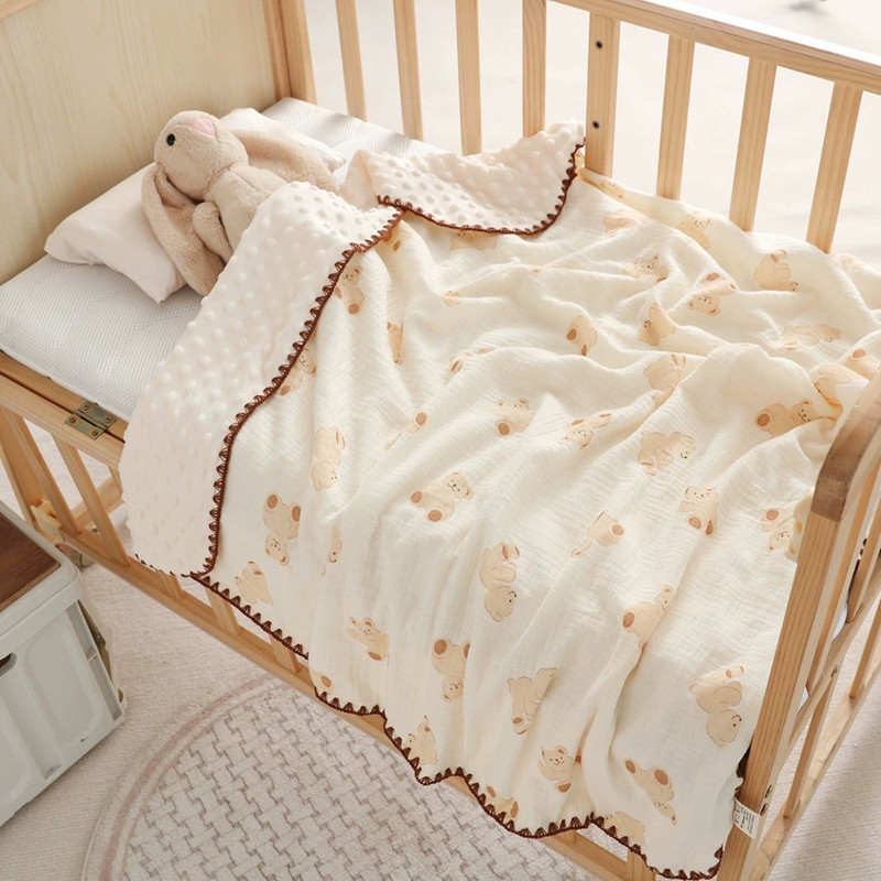 SYGA Printed Single Crib Baby Blanket for AC Room(Cotton, Multicolor-7)