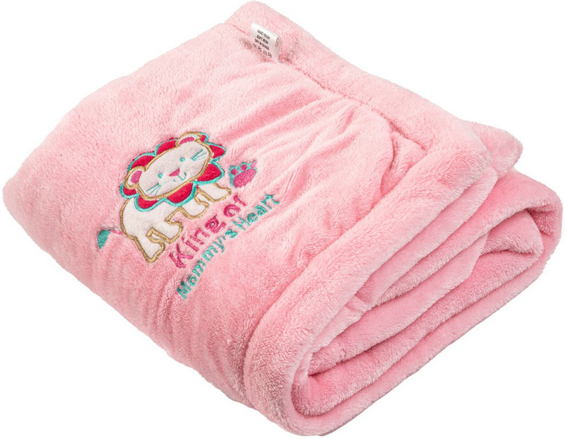 BABY ZONE Printed Single Crib Baby Blanket for  AC Room(Polyester, Pink)
