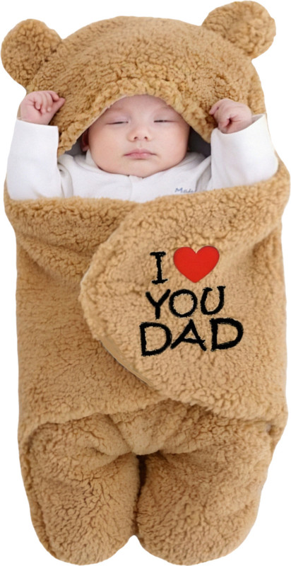 BRANDONN Baby Sleeping Bag New Born Hooded Security Bag Sleeping Bag(Beige)