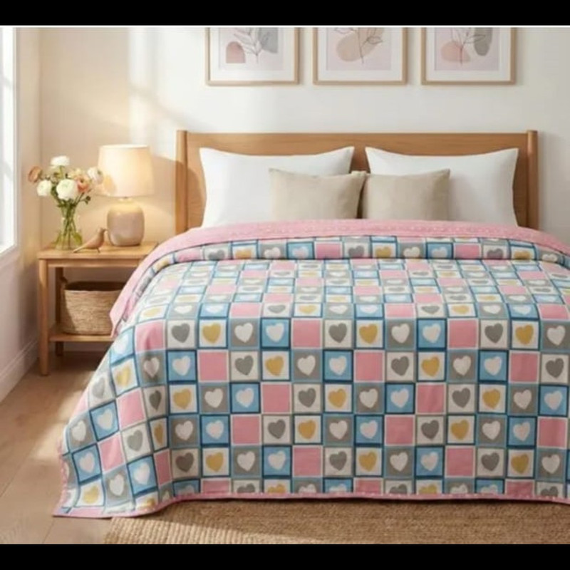 Home Solution Printed Double Comforter for AC Room(Microfiber, Multicolor)