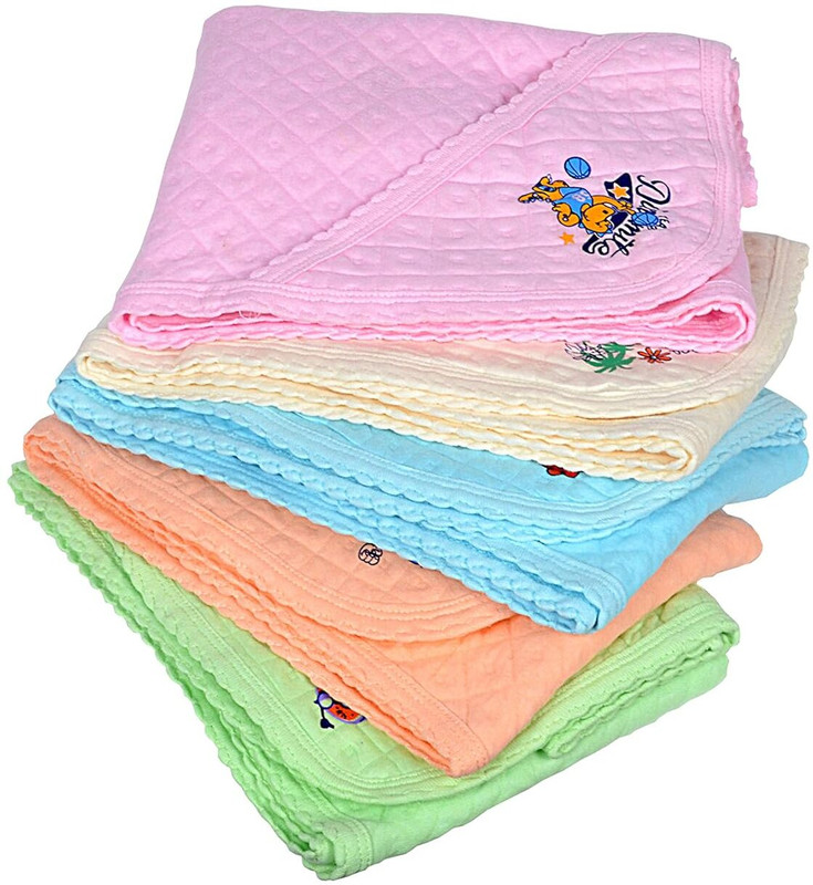 Dolphin52 Self Design Crib Crib Baby Blanket for  Mild Winter(Cotton, Multicolor)