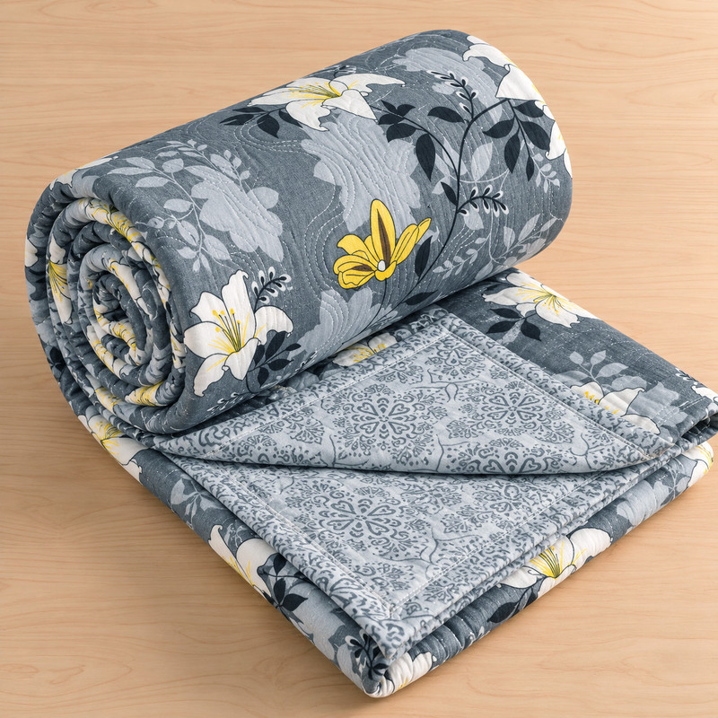 Moonroof Printed Double Comforter for AC Room(Cotton, Multicolor)