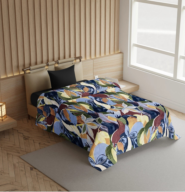 Flipkart Perfect Homes Floral Single Comforter for AC Room(Microfiber, Purple)