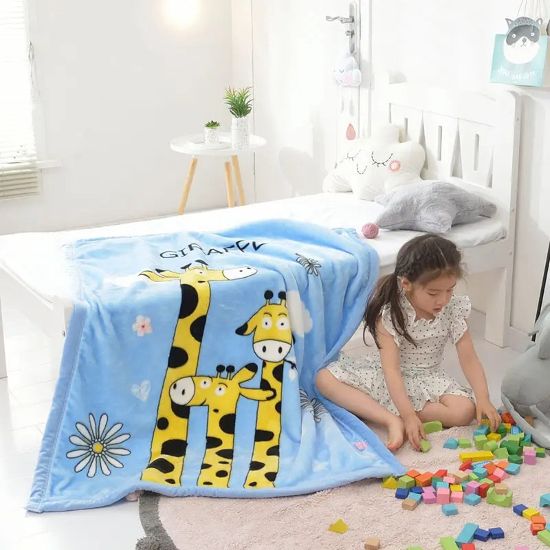 Butterthief Cartoon Single Mink Blanket for  Heavy Winter(Polyester, Yellow)