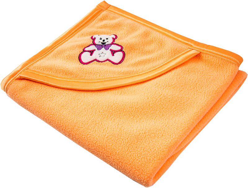 Aakriti Solid Single Crib Baby Blanket for  Heavy Winter(Polyester, Orange)