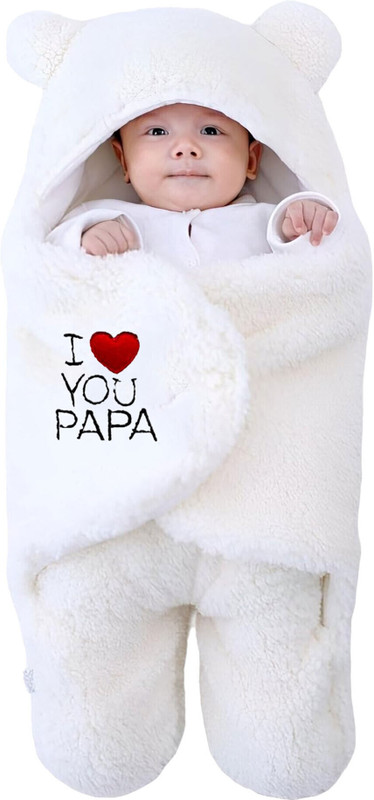 Oyo Baby Embroidered Single Fleece Blanket for  AC Room(Woollen Blend, White)