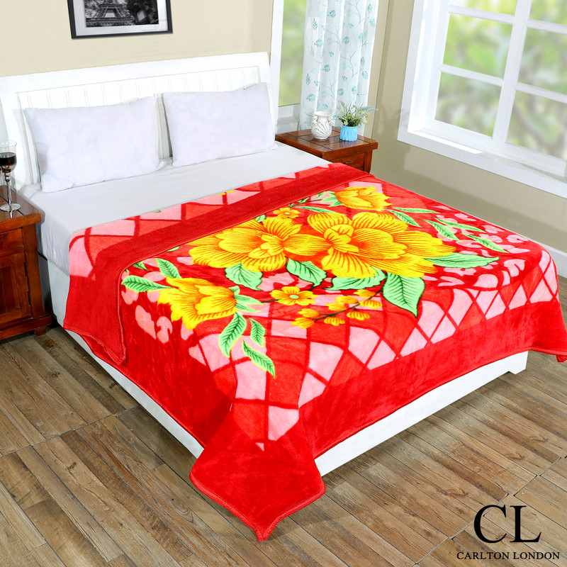 CARLTON LONDON Double Mink Blanket for Heavy Winter