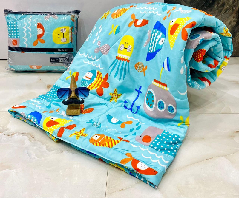BLENZZA DECO Cartoon Single Comforter for AC Room(Microfiber, Underwater)