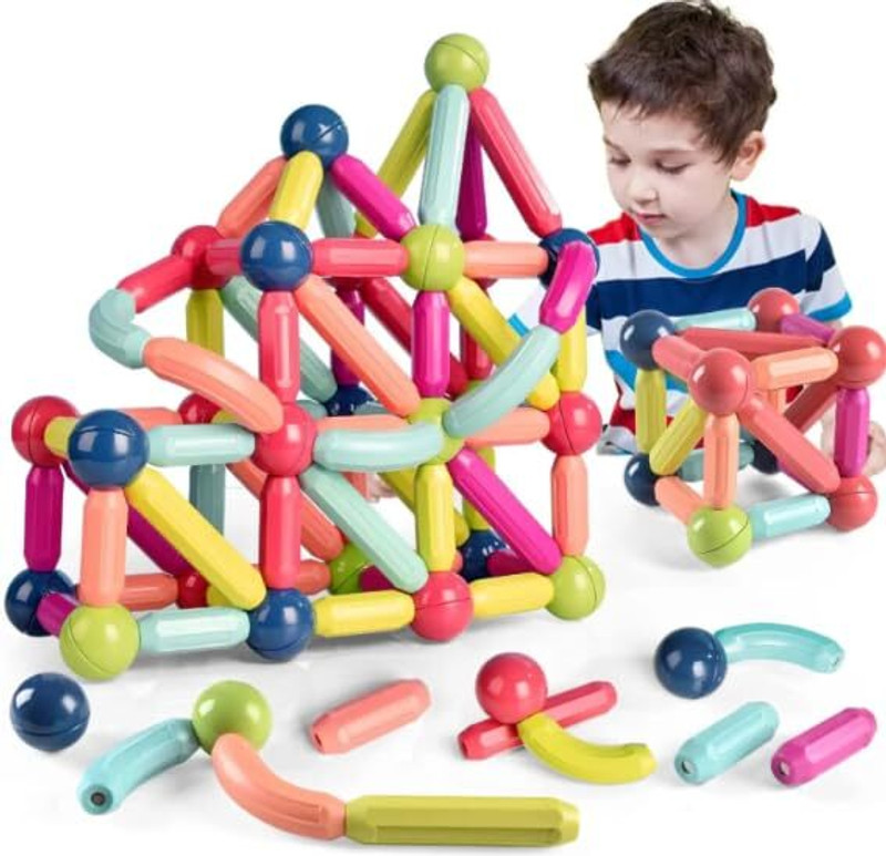 KAMMATESWARA Magnetic Sticks Building Blocks for Kids Magnet Stick With Balls Game (25 Pcs)(Multicolor)