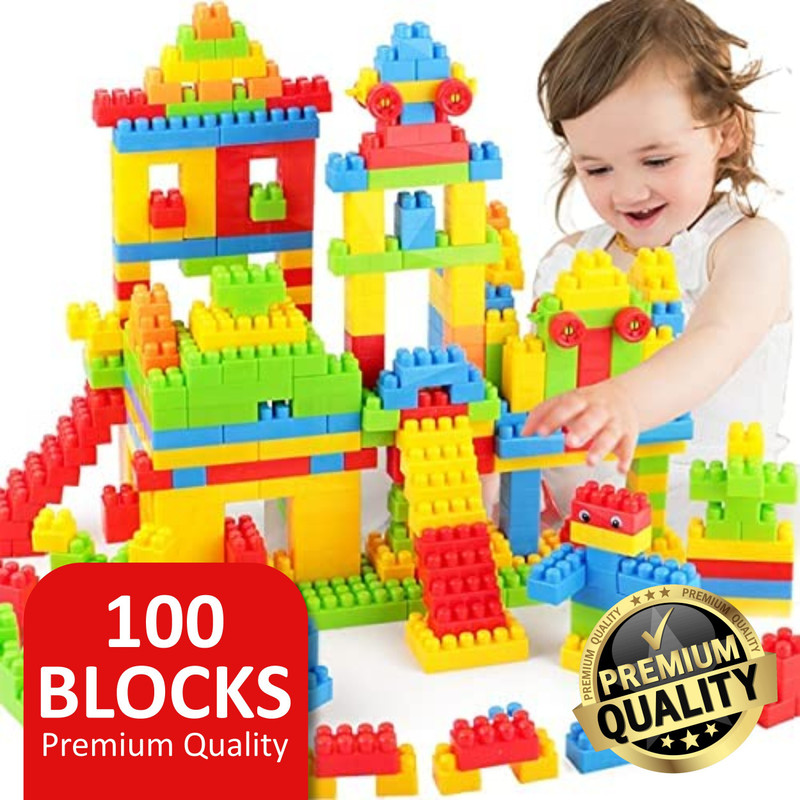 Zuviko 100 Pcs Building Blocks Educational Puzzle Toy for Kids 3-8 Years(Multicolor)