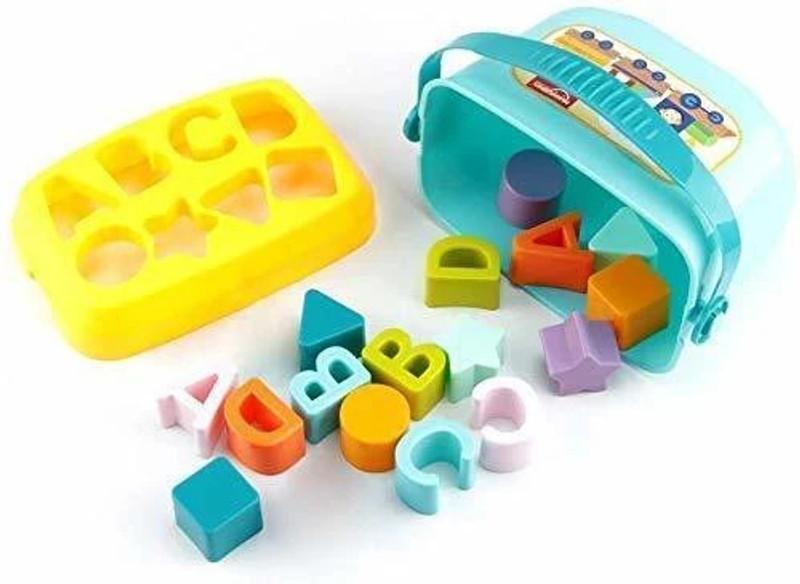 Mira Farmcraft Baby's First Shape Sorting Blocks Learning Activity Toys with 16 Building Blocks(Multicolor)
