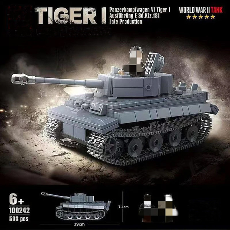 Vaniha Building Blocks Military Tiger I Tank 503 Pcs Toys(Multicolor)