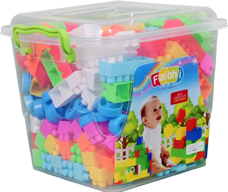 Faibhi Faibhi_125pcs Building Blocks with Storage Container(Multicolor)