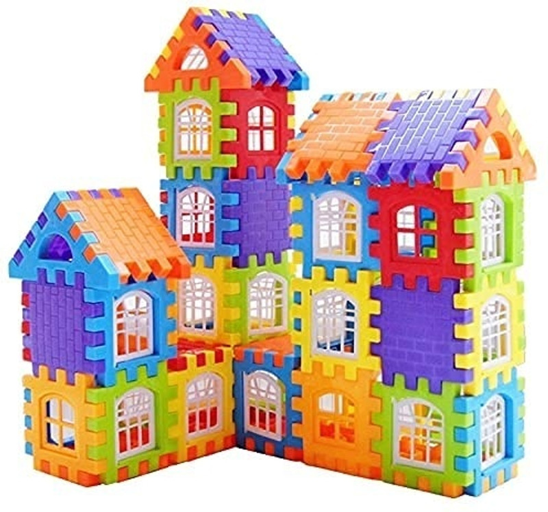 PopPlop My Happy House 52 Pcs Toy Building Blocks For Kids/Toddlers/Toys For Kids(Multicolor)