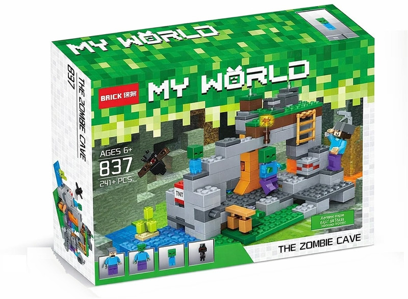 TMA ENTERPRISES Minecraft Building Blocks Zombie Cave Set(Multicolor)