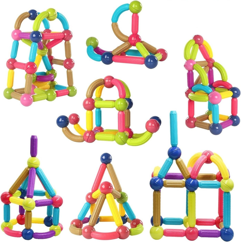 Learn With Fun Magnetic Sticks Building Blocks for Kids 36 Pcs(Multicolor)