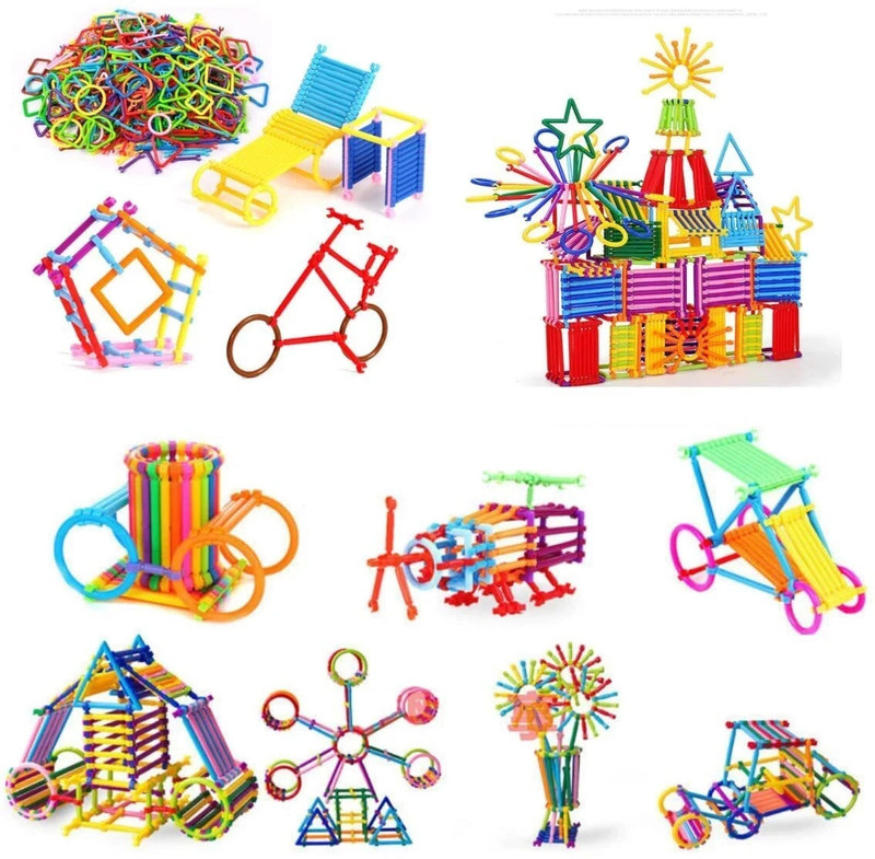 ARIZON ShapeFlex DIY Smart Sticks - 100 Pieces of Creative Building Blocks for Kids(Multicolor)