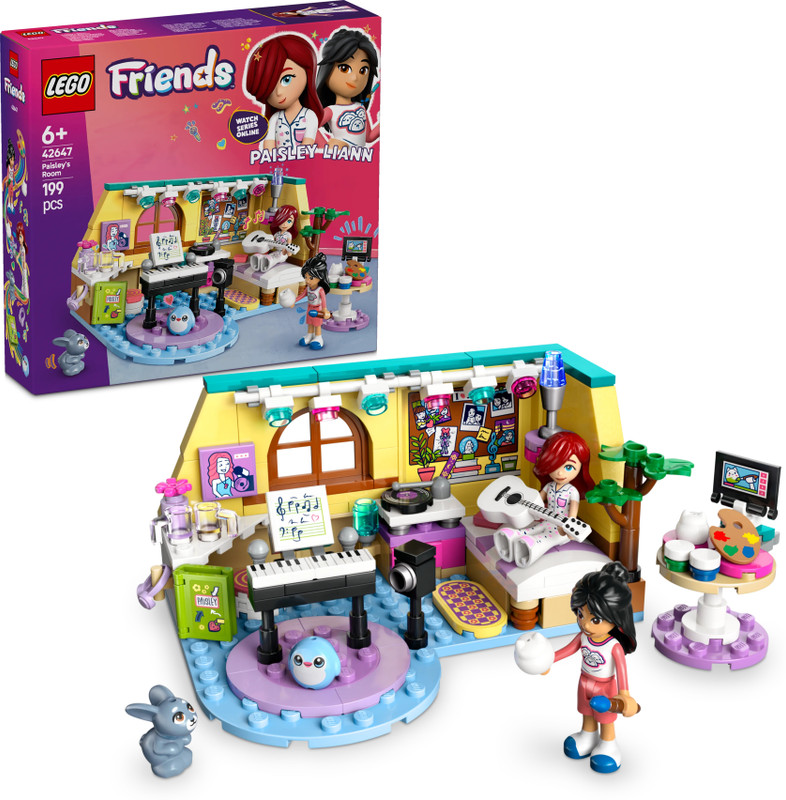 LEGO Friends Paisleys Room Pretend Play Bedroom Playset 42647 (199 Blocks)(Multicolor)